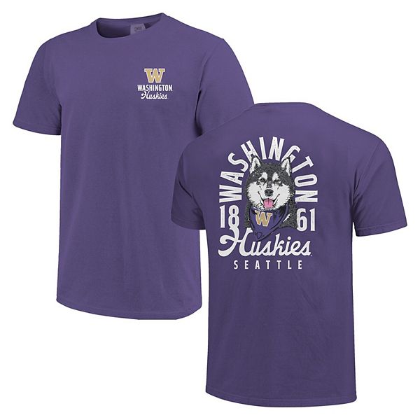 

Мужская фиолетовая футболка Washington Huskies Comfort Colors с накладкой Image One