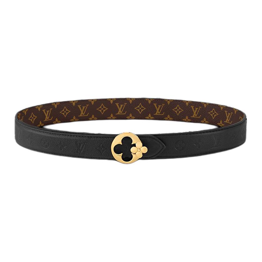 

Lv Flowergram Круглый 30мм Реверсивный Ремень LOUIS VUITTON