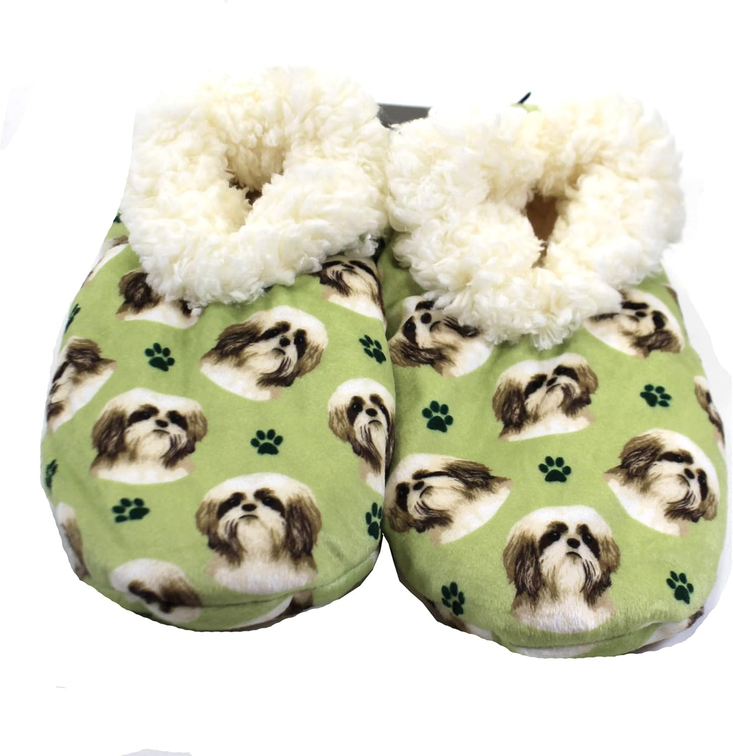 

Тапочки Comfies - Уютные домашние тапочки с шерпой для женщин и мужчин - Домашняя обувь - Подарок любителям животных - Нескользящая подошва - Один размер подходит большинству - Унисекс, Shih Tzu Tan