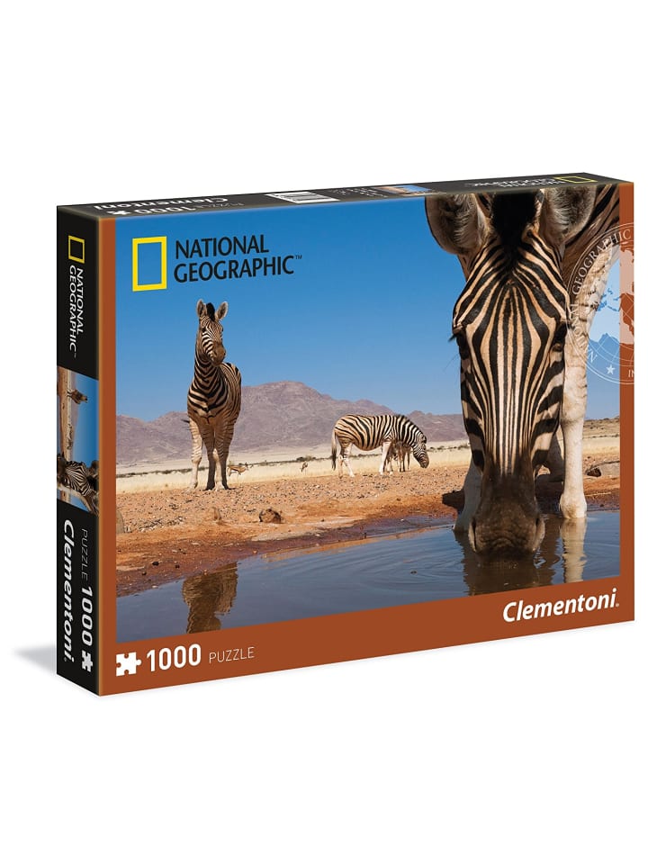 

Clementoni Пазл «Зебра пьет воду у водопоя», 1000 деталей, разноцветный