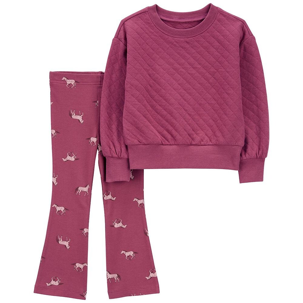 

Комплект из стеганого топа и леггинсов Baby Carter's из 2 предметов, фиолетовый