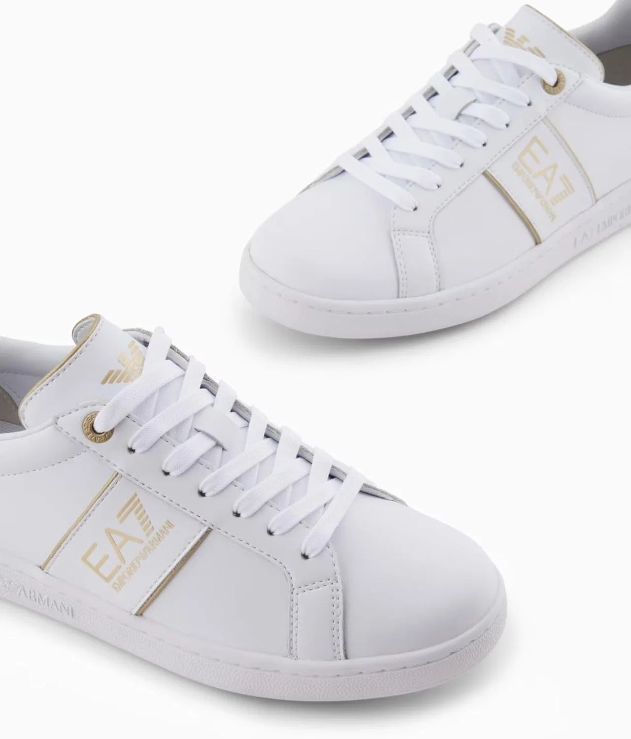 EA7 Emporio Armani Classic X8X102XK346 8056787466739 Кроссовки, White Gold U447 — фото 3