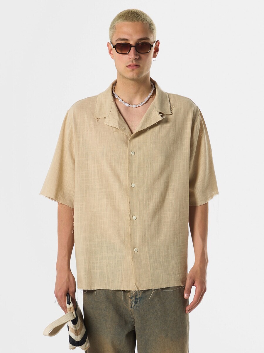

Повседневная рубашка VAMOS CLO Comfort fit Button Up Shirt Irving, бежевый