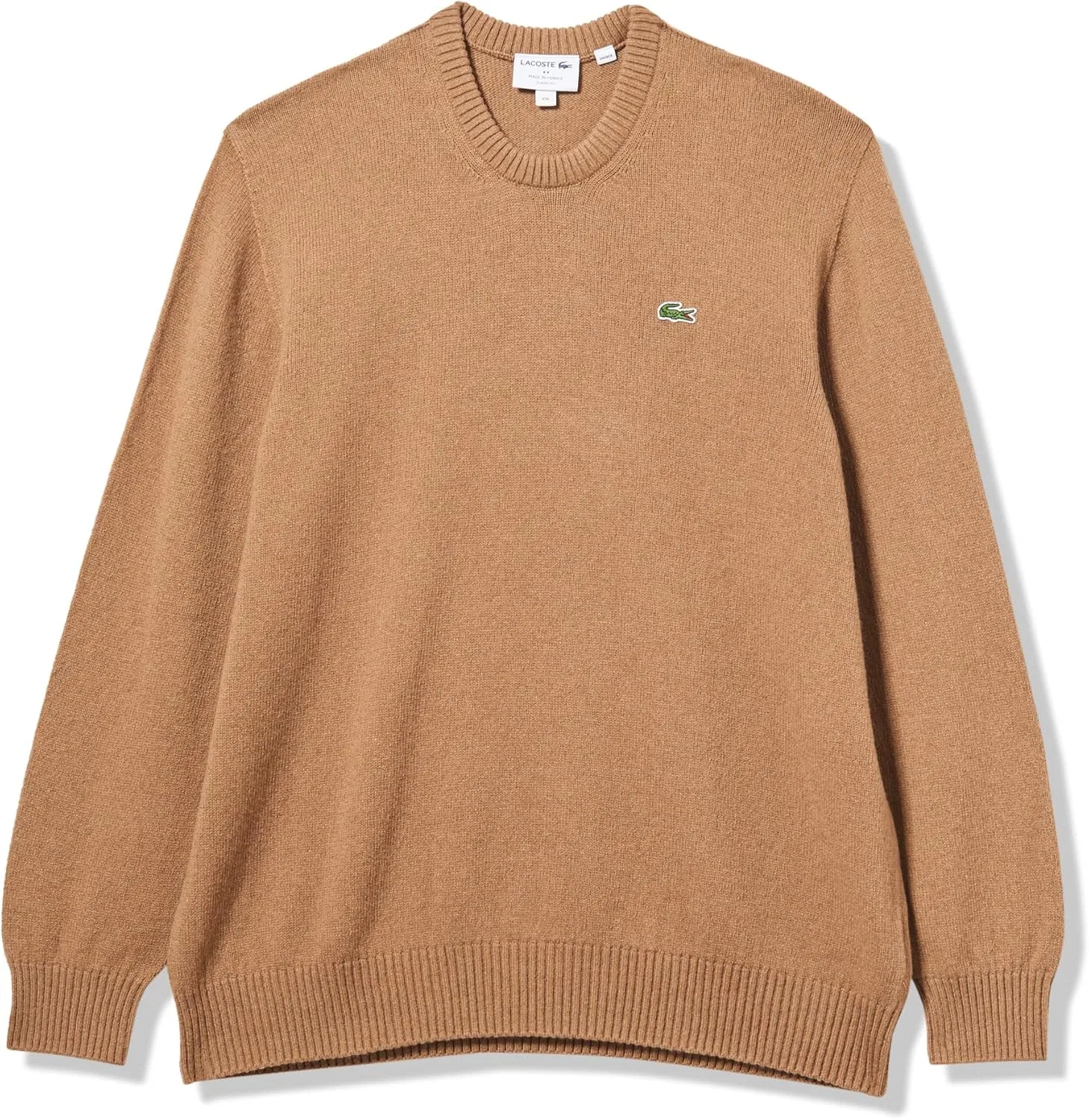 Свитер Lacoste Мужской Бесшовный Кашемировый, Французское Производство, серый