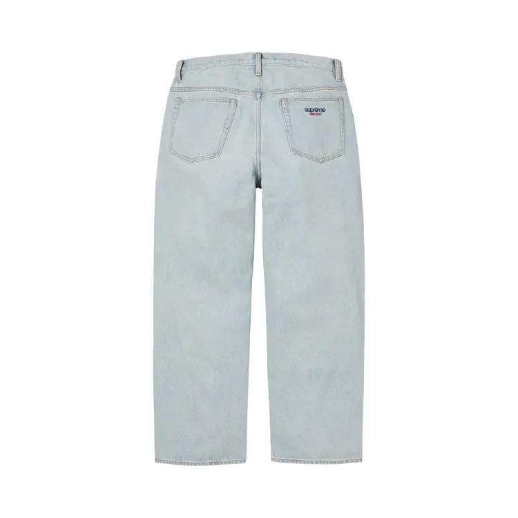Джинсы Supreme Baggy Jean цвета «светло-синий с эффектом потертости» — фото 2