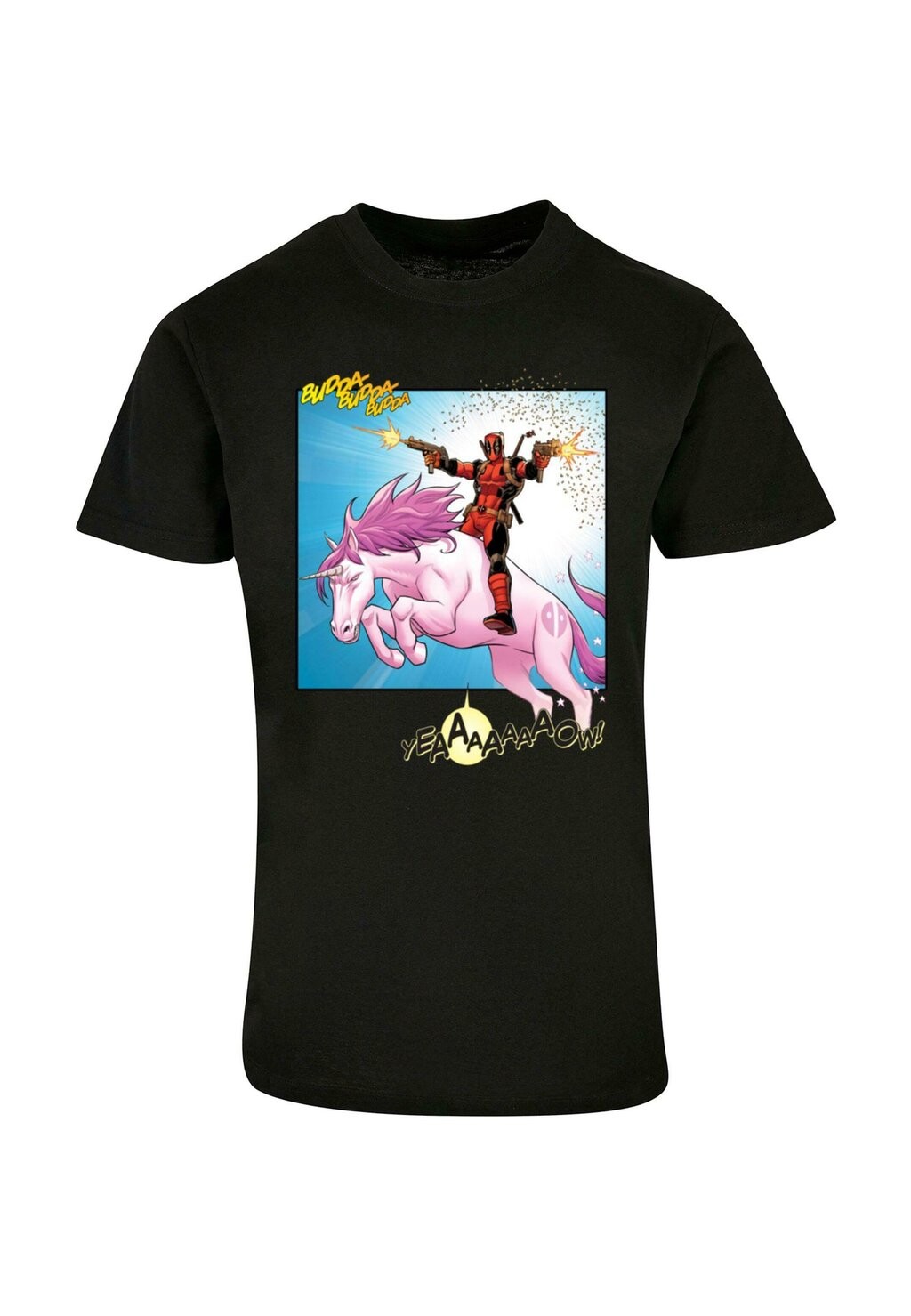 

Футболка с принтом DEADPOOL UNICORN BATTLE ABSOLUTE CULT, черный