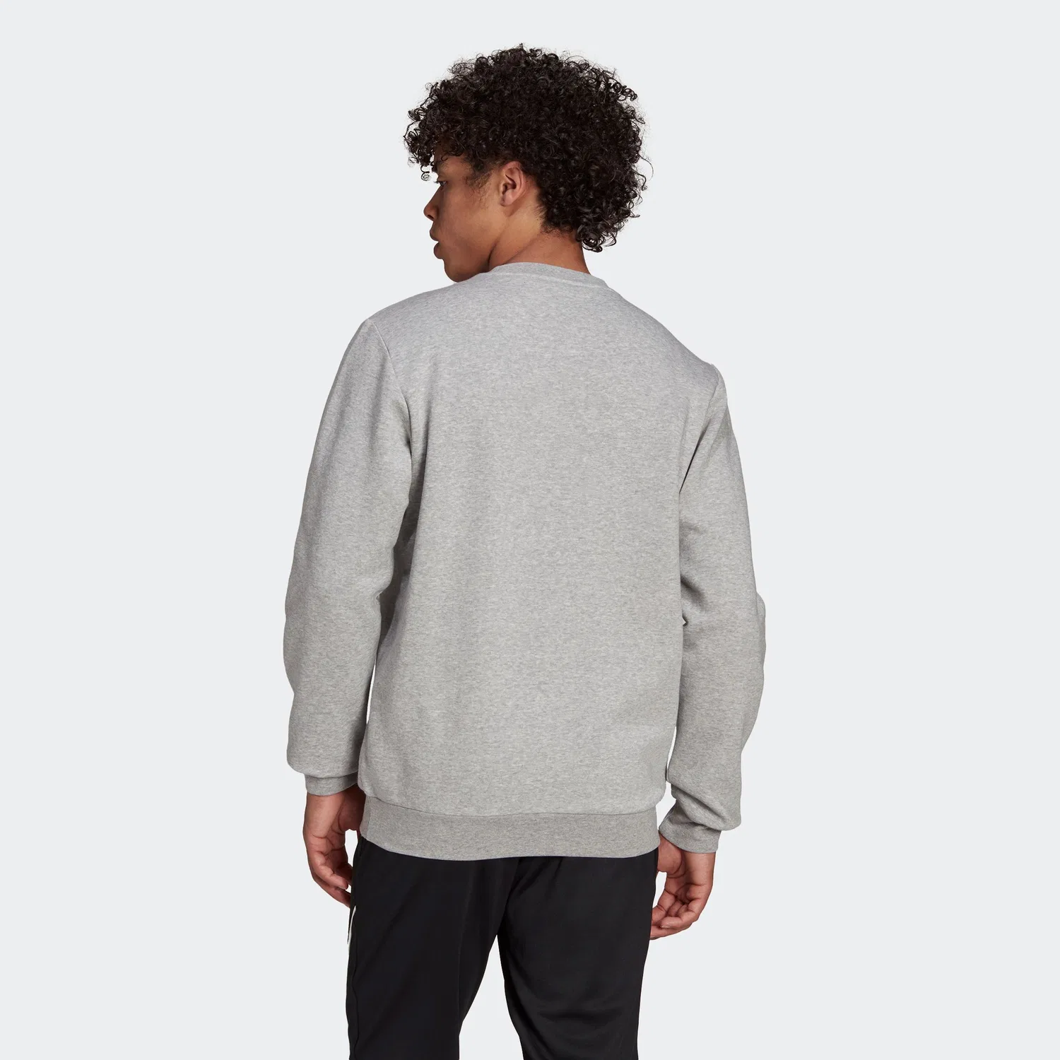 Мужской флисовый свитшот Essential средне-серый меланж от Adidas — фото 3