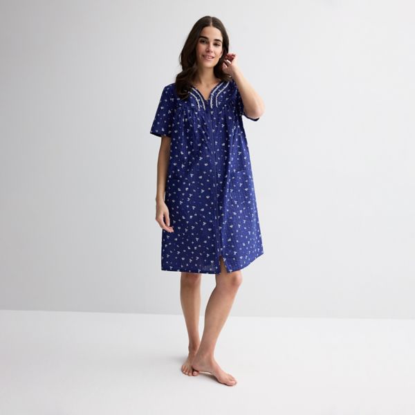 

Миниатюрный тканый спальный халат на молнии Croft & Barrow, цвет little floral