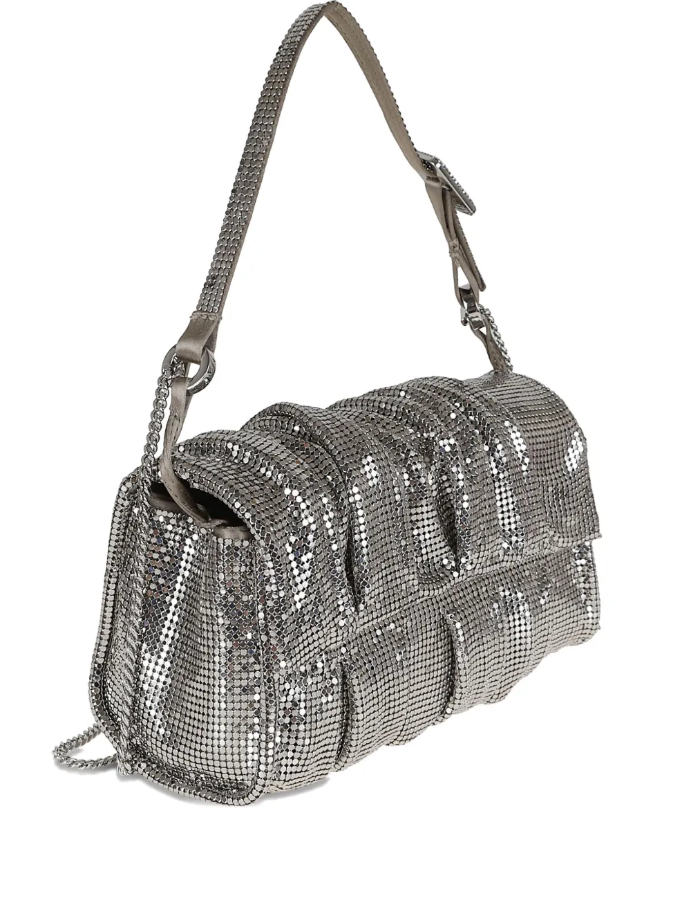 

Сумка на плечо Iris Mercury с кольчужной отделкой Benedetta Bruzziches, серебристый