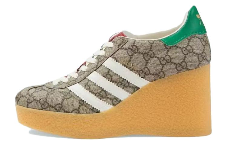 GUCCI Adidas X Женские Кеды Gazelle 'Бежевый GG Монограммный' Женские - Эбони, цвет Ebony — фото 2