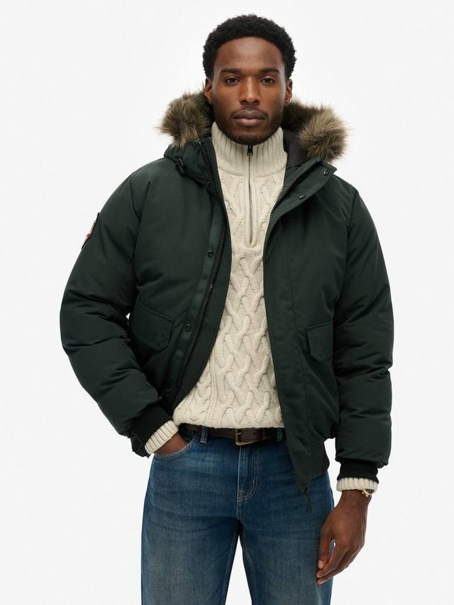

Эверест бомбер из искусственного меха Superdry, Cedar Dark Green