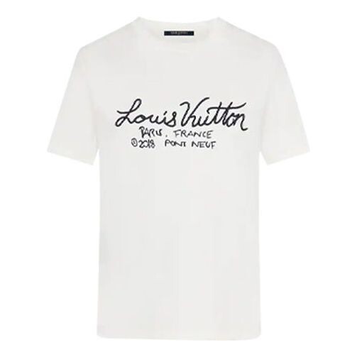 

Футболка lv featured embroidered for men white Louis Vuitton, белый