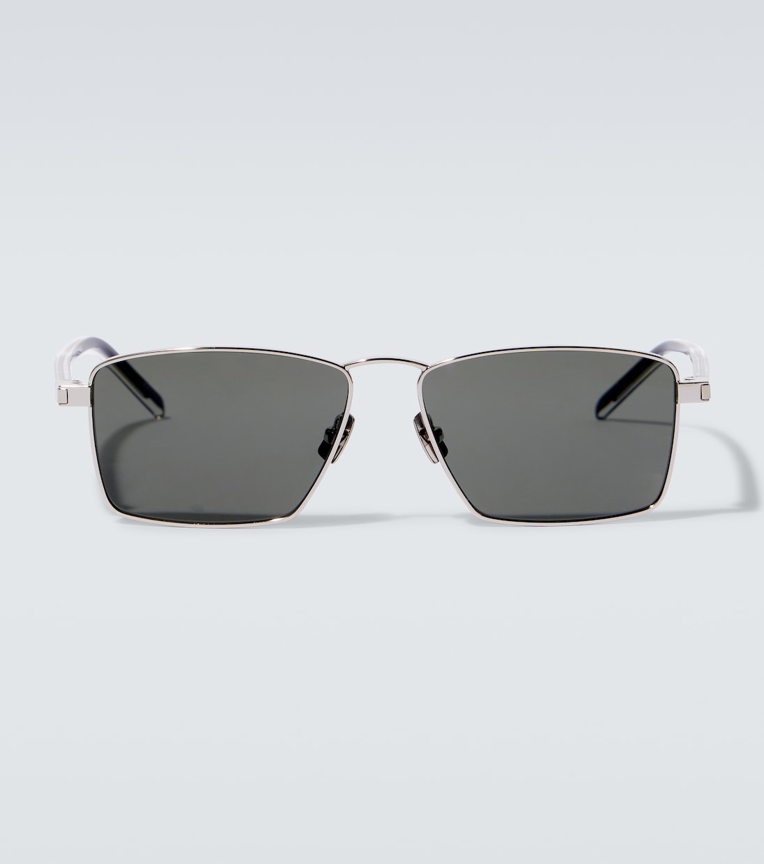 

SL 700 прямоугольные солнцезащитные очки Saint Laurent, Silver-Crystal-Grey