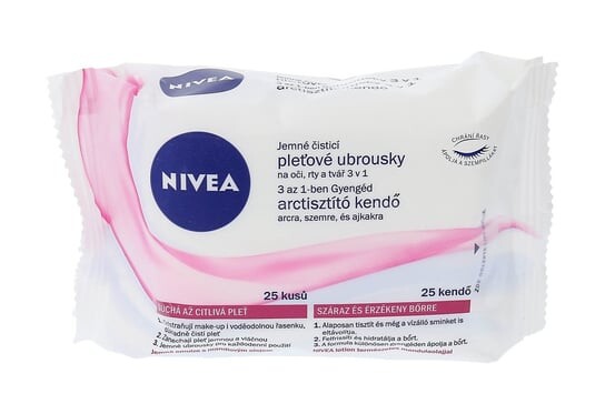 Биоразлагаемые успокаивающие салфетки для вас 25шт Nivea, Biodegradable Cleansing Wipes — фото 2
