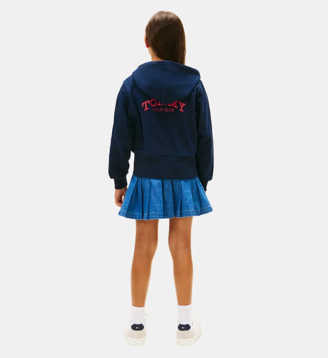 Свитшот с фирменным логотипом из смесового хлопка Tommy Hilfiger, синий — фото 3