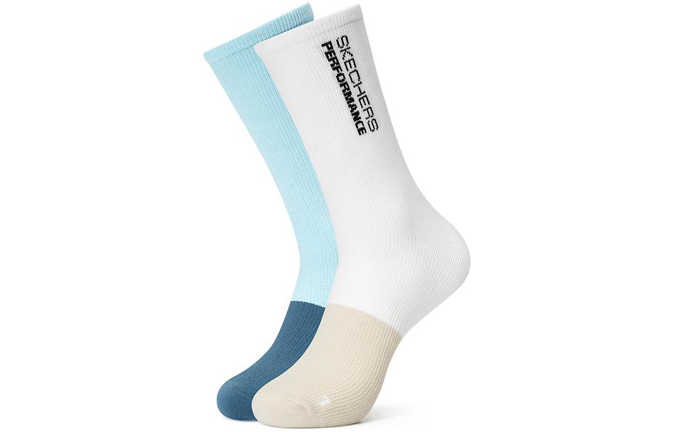 

Носки до середины голени унисекс, 2 шт Skechers, 2 Pack (White/Blue/0422)