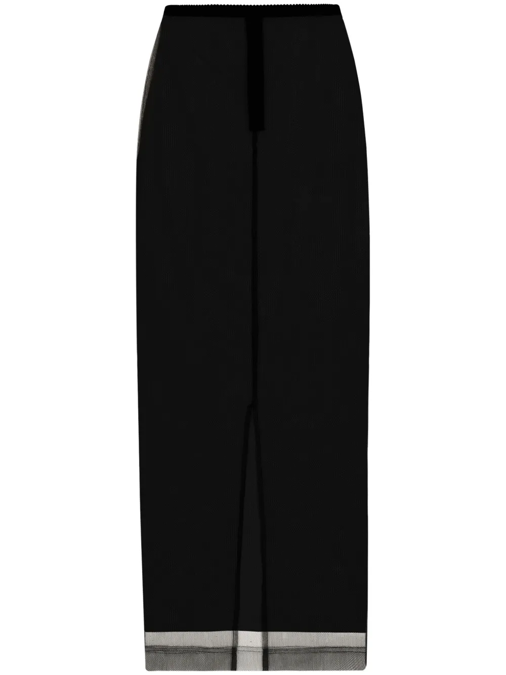 

Юбка миди с прозрачной вставкой Dolce & Gabbana, черный