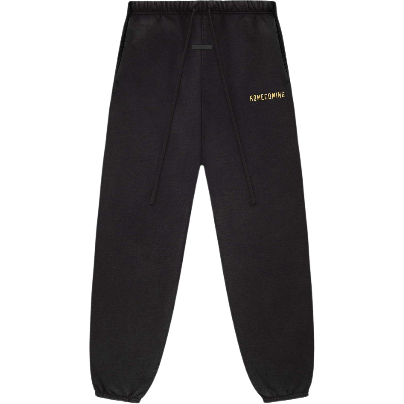 Толстые флисовые спортивные штаны Fear Of God Essentials, Обсидиановый черный/Черный — фото 2