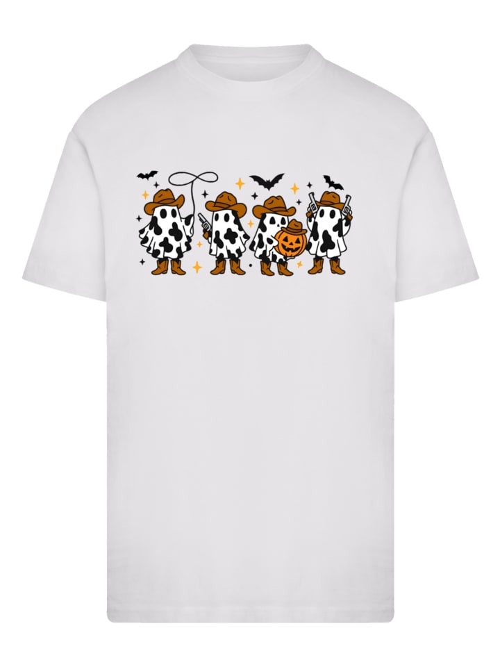 

Белая футболка с изображением ковбоя-призрака на Хэллоуин F4NT4STIC, Белый, Белая футболка с изображением ковбоя-призрака на Хэллоуин F4NT4STIC