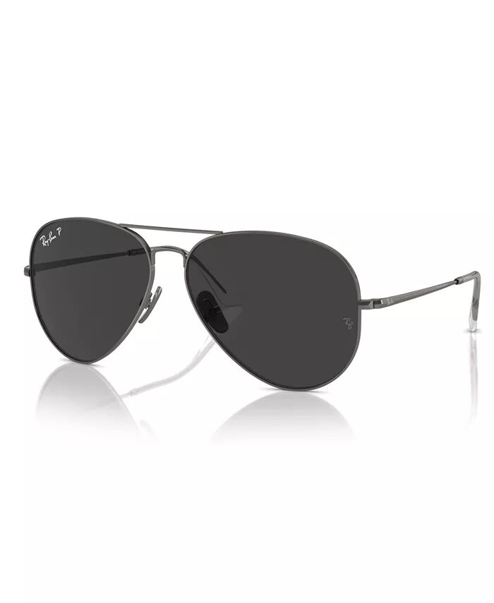 

Поляризованные солнцезащитные очки унисекс, Aviator Titanium Rb8089 Ray-Ban, серебро