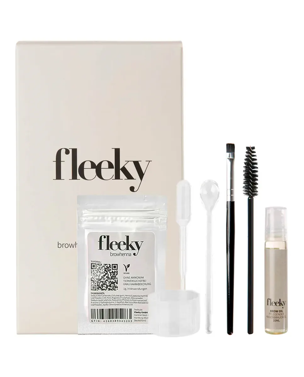 Набор хны для бровей для окрашенных и четких бровей Brows Fleeky, Rubio