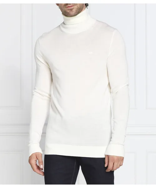 

Шерстяная водолазка Slim fit Calvin Klein, белый