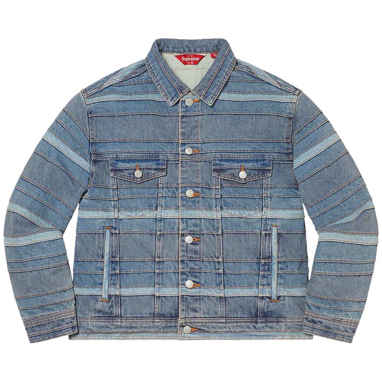 

Куртка Supreme Layered Denim Trucker Jacket 'Washed Blue', синий