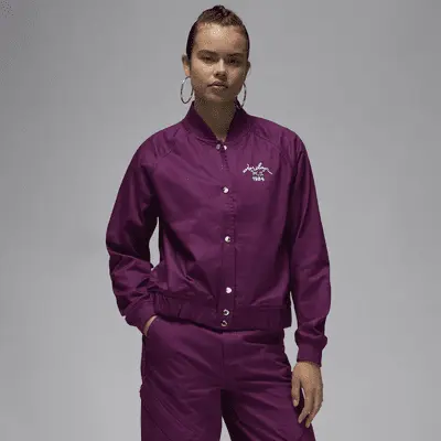 

Куртка Jordan Women's Varsity Jacket, цвет Bordeaux/White