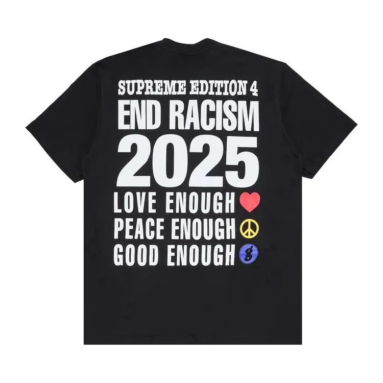 Футболка Supreme x Goodenough End Racism Tee 'Black' — фото 2
