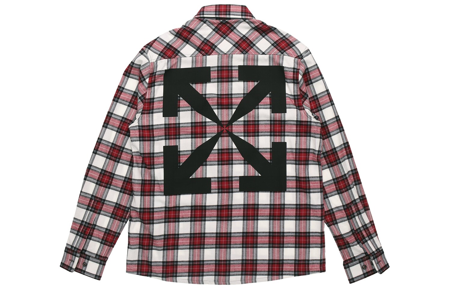

Рубашка со стрелками из фланели в клетку по всей поверхности Off-White, красный