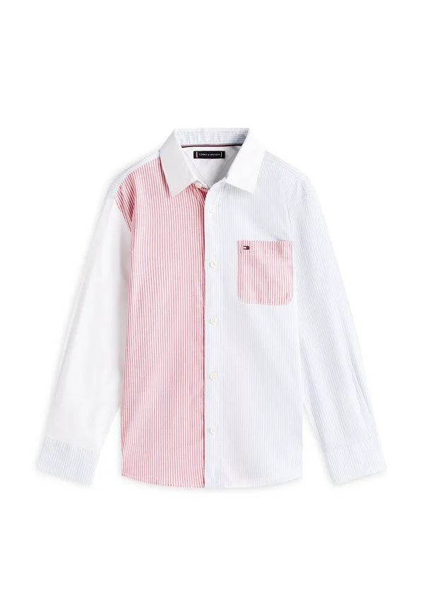 Рубашка в полоску итака, рубашка оксфорд Tommy Hilfiger, Rapid Red — фото 4
