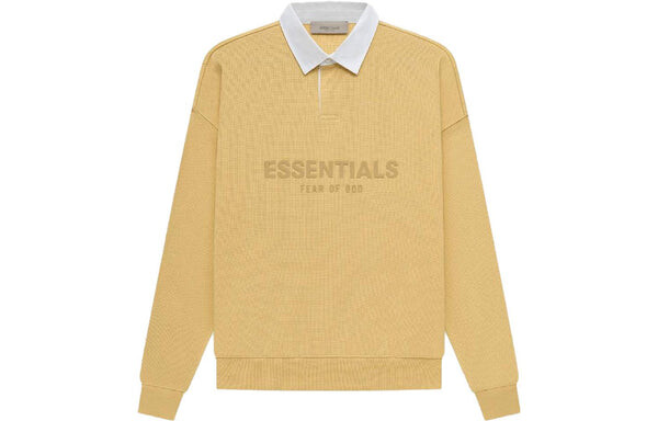Рубашка ss23 waffle long sleeve polo shirt 'light tuscan' Fear Of God Essentials, желтый — фото 2
