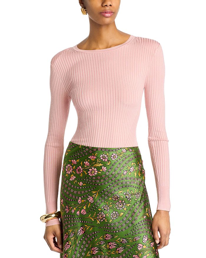 

Свитер с круглым вырезом Acara Veronica Beard, розовый