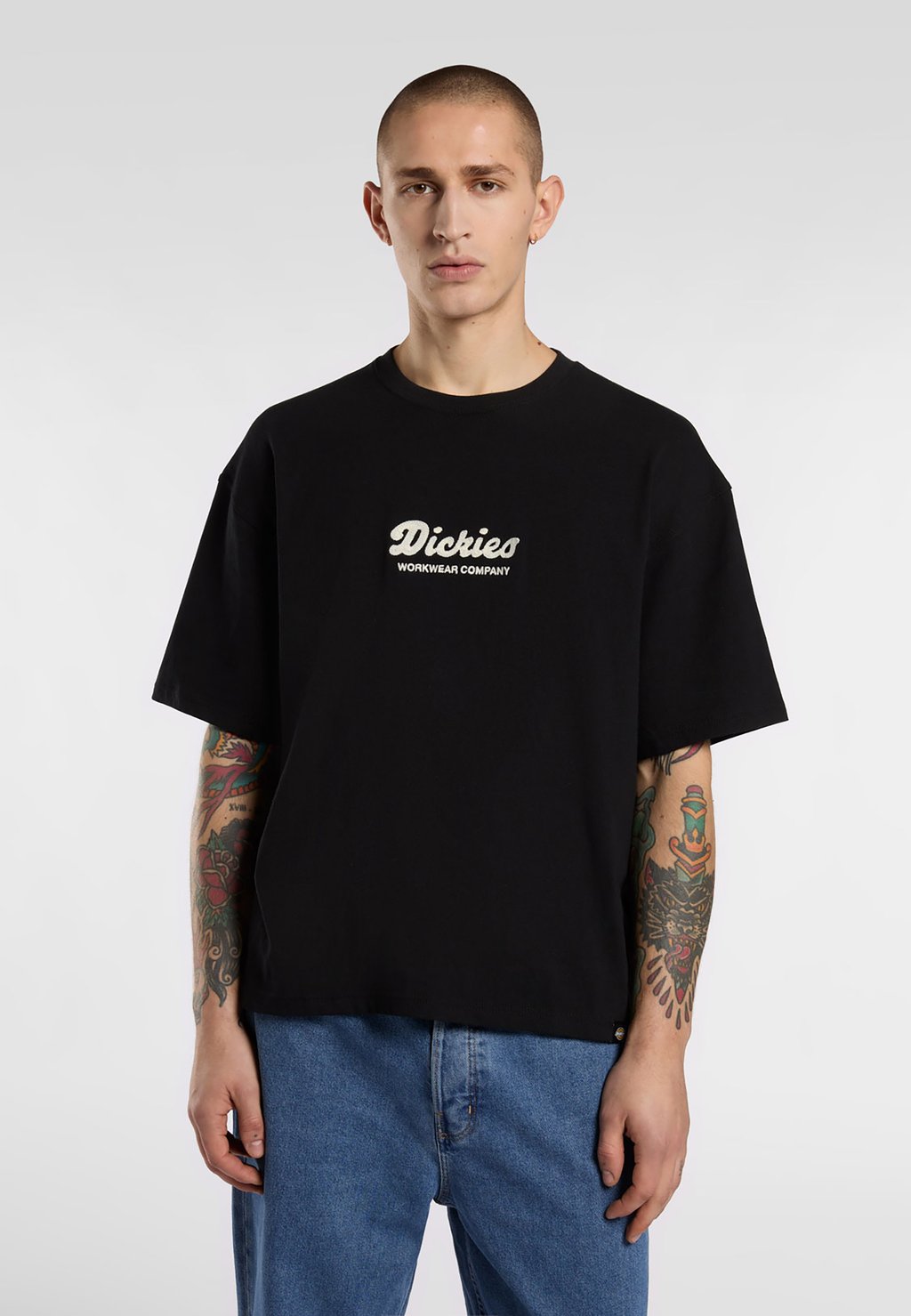 

Футболка с принтом LEWISTOWN EMBRO TEE Dickies, черный