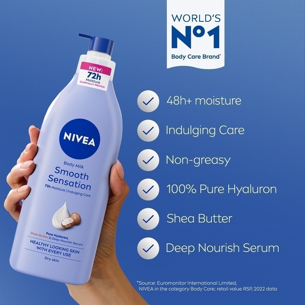 Увлажняющий лосьон для тела Smooth Sensation для сухой кожи Nivea, 625 мл — фото 4