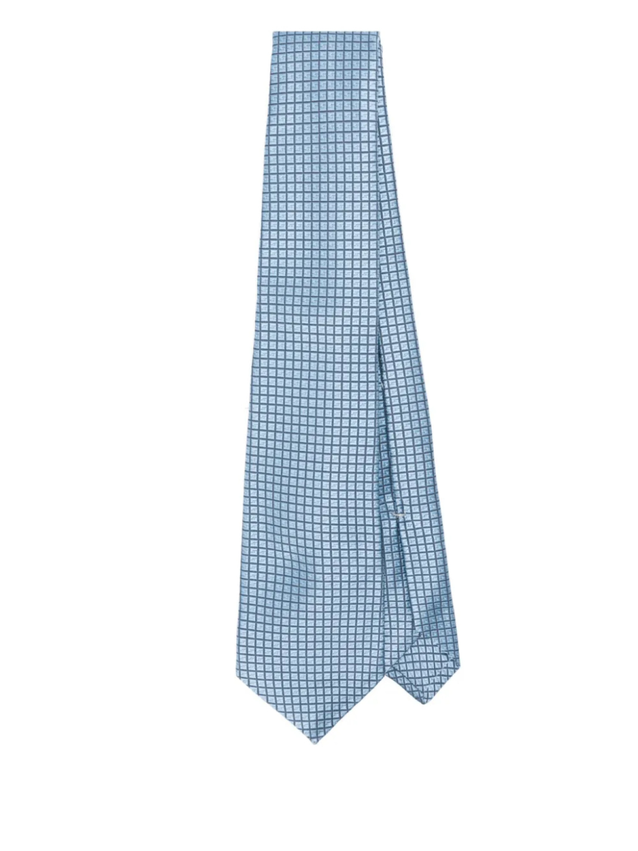 

Узорчатый шелковый галстук Kiton, синий