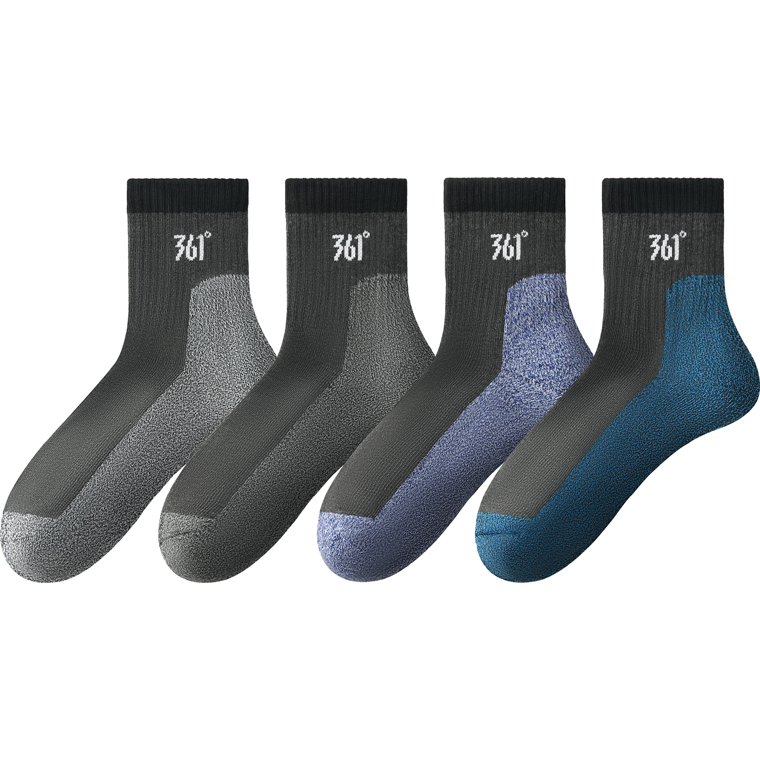 

Набор унисекс носков Crew 361°, светло-серый+темно-серый+светло-фиолетовый+светло-синий (4 pack)