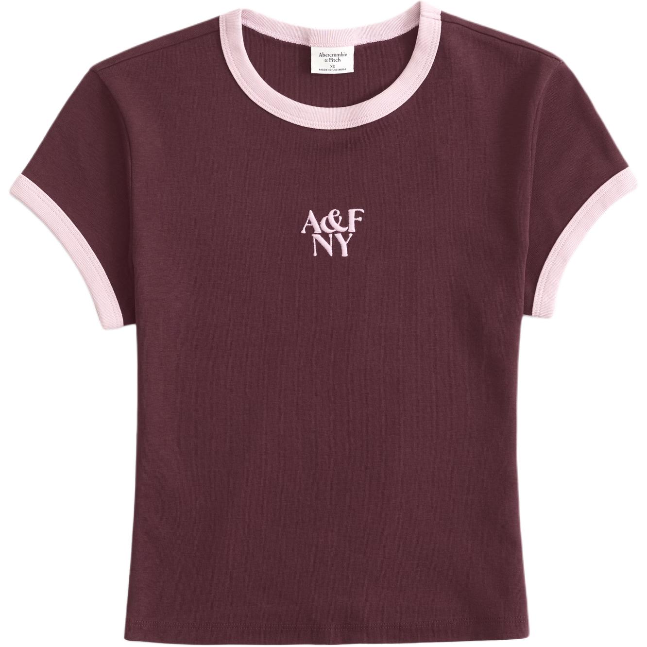

Футболка женская Abercrombie＆Fitch, Burgundy