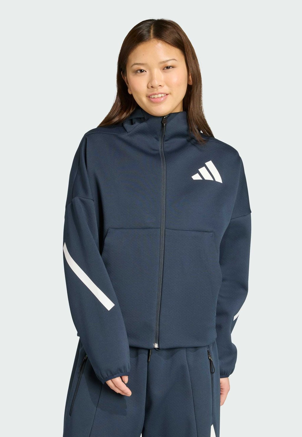 

Толстовка на молнии Adidas Sportswear, темно-синий