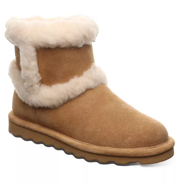 Женские зимние ботинки Kate на шнуровке утепленные комфортные Bearpaw, цвет iced coffee