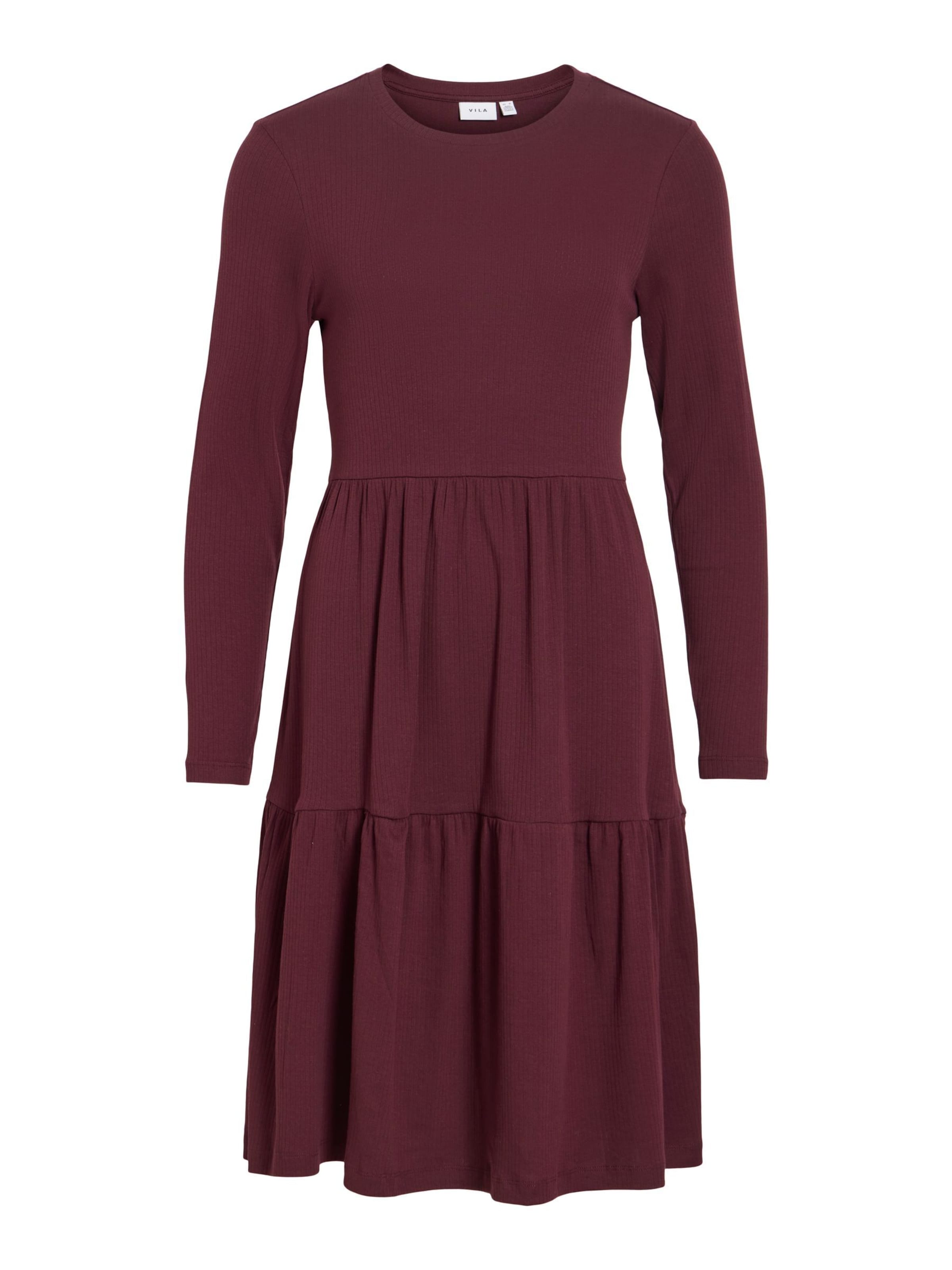 

VILA Платье в винном красном