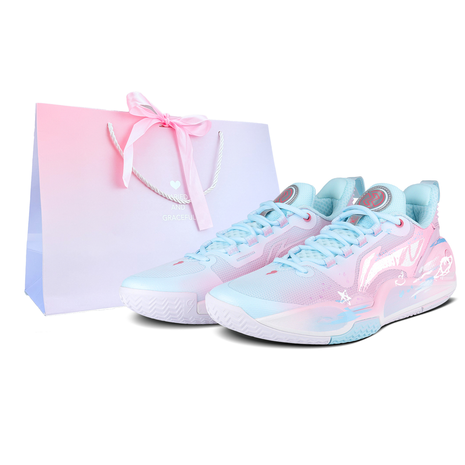 

Speed 9 Cushioning, износостойкие низкие баскетбольные кроссовки мужские LINING, lk синий розовый