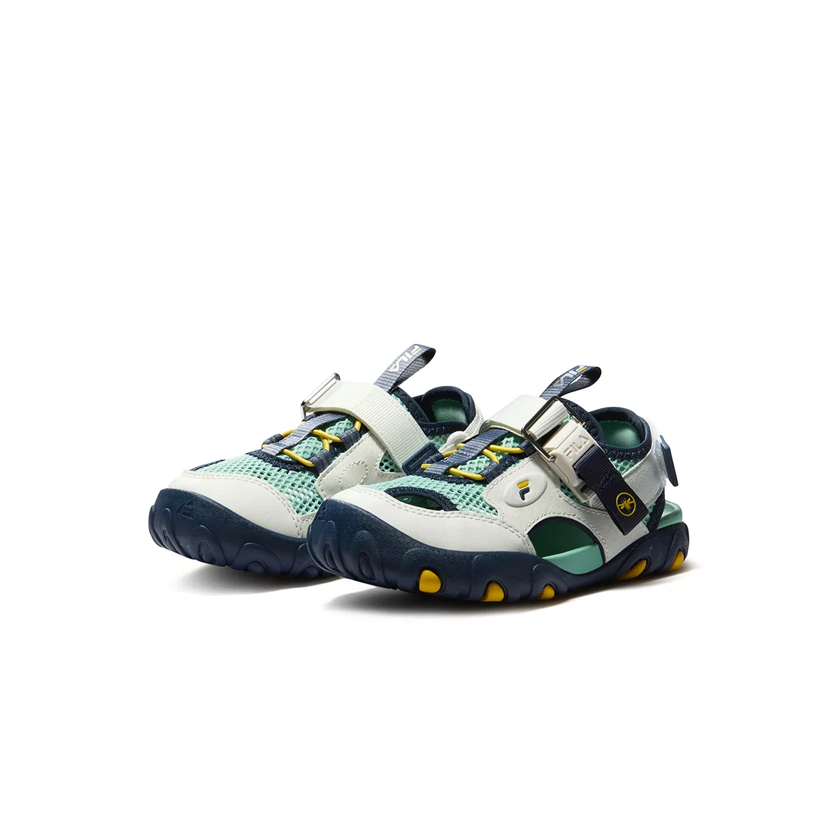 Детские сандалии SEASON FSW из искусственной кожи и текстиля, цвет Lichen Green/Summer Lotus Leaf Green FILA KIDS — фото 4