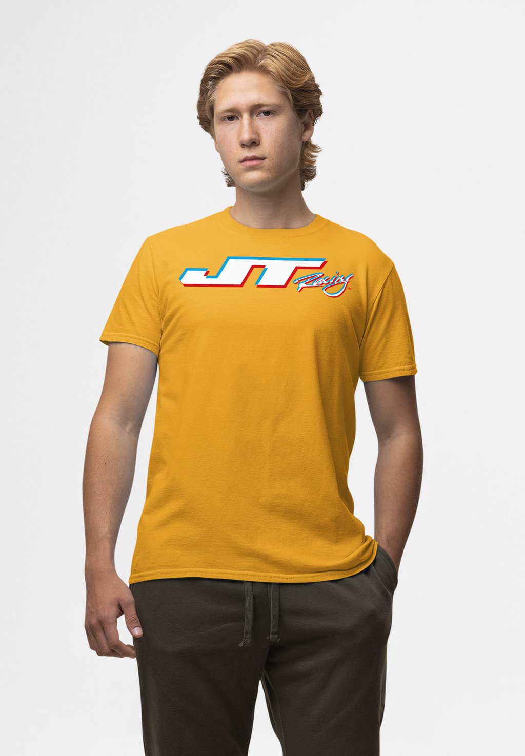 

Футболка с принтом JT RACING 3D LOGO Henry Tiger, горчично-желтый