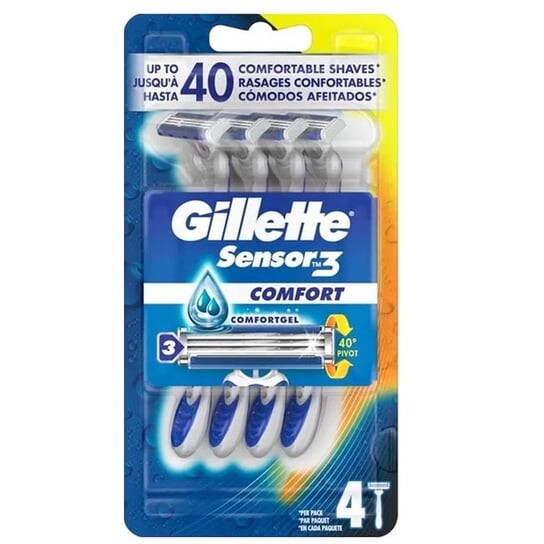 

Бритвы Gillette, Sensor3 Comfort одноразовые 4 шт.