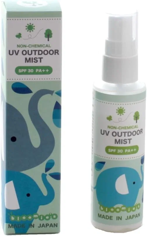 Солнцезащитный спрей Bloomie's Non-Chemical UV Outdoor Mist SPF30 PA++, 80 мл, зеленый Blooming