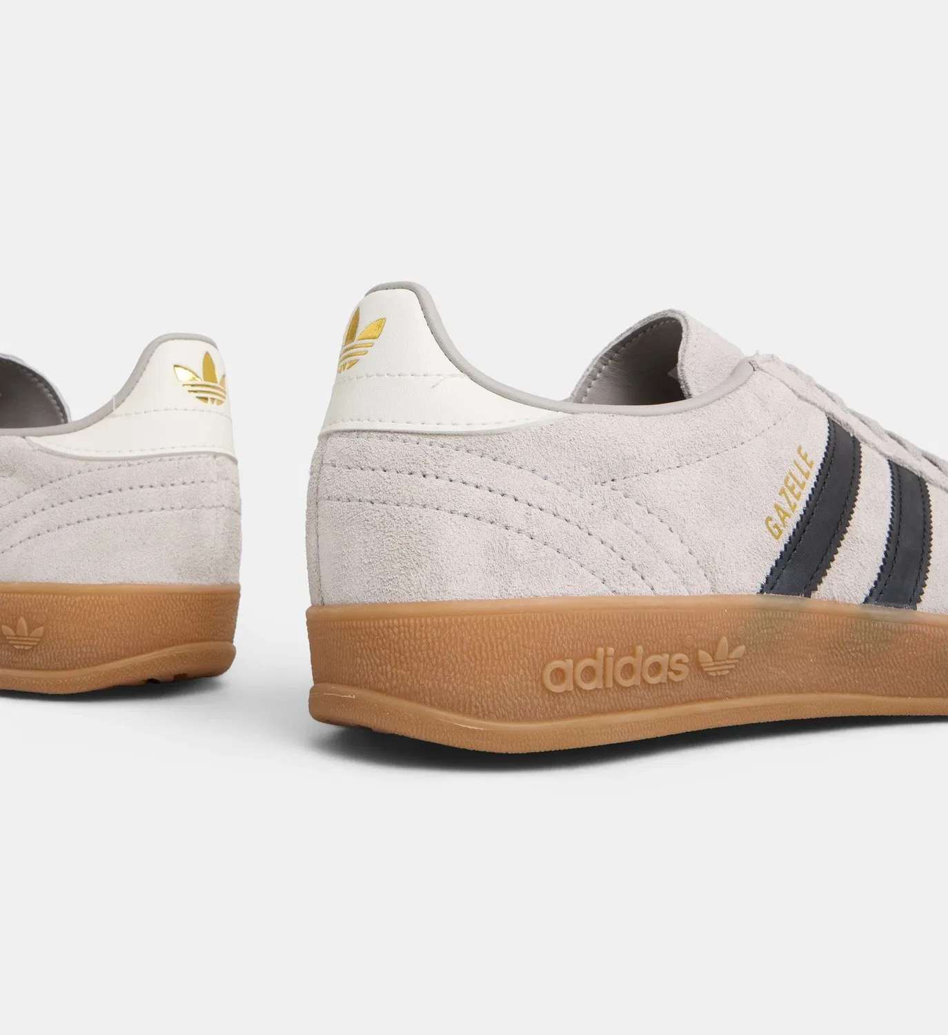 Низкие кроссовки Gazelle Indoor из замши adidas Originals, серый — фото 4