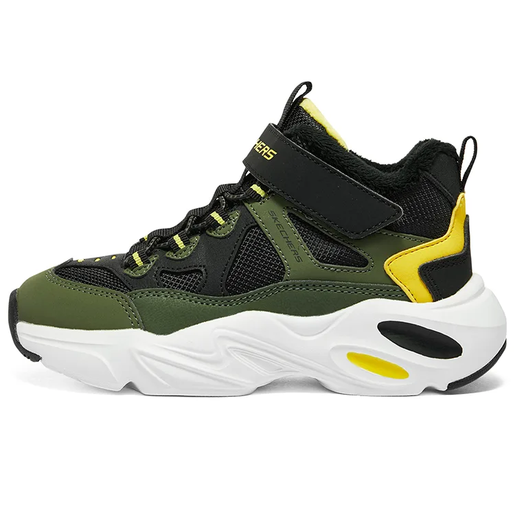 Skechers Детские кроссовки мид-топ устойчивые к истиранию olive black