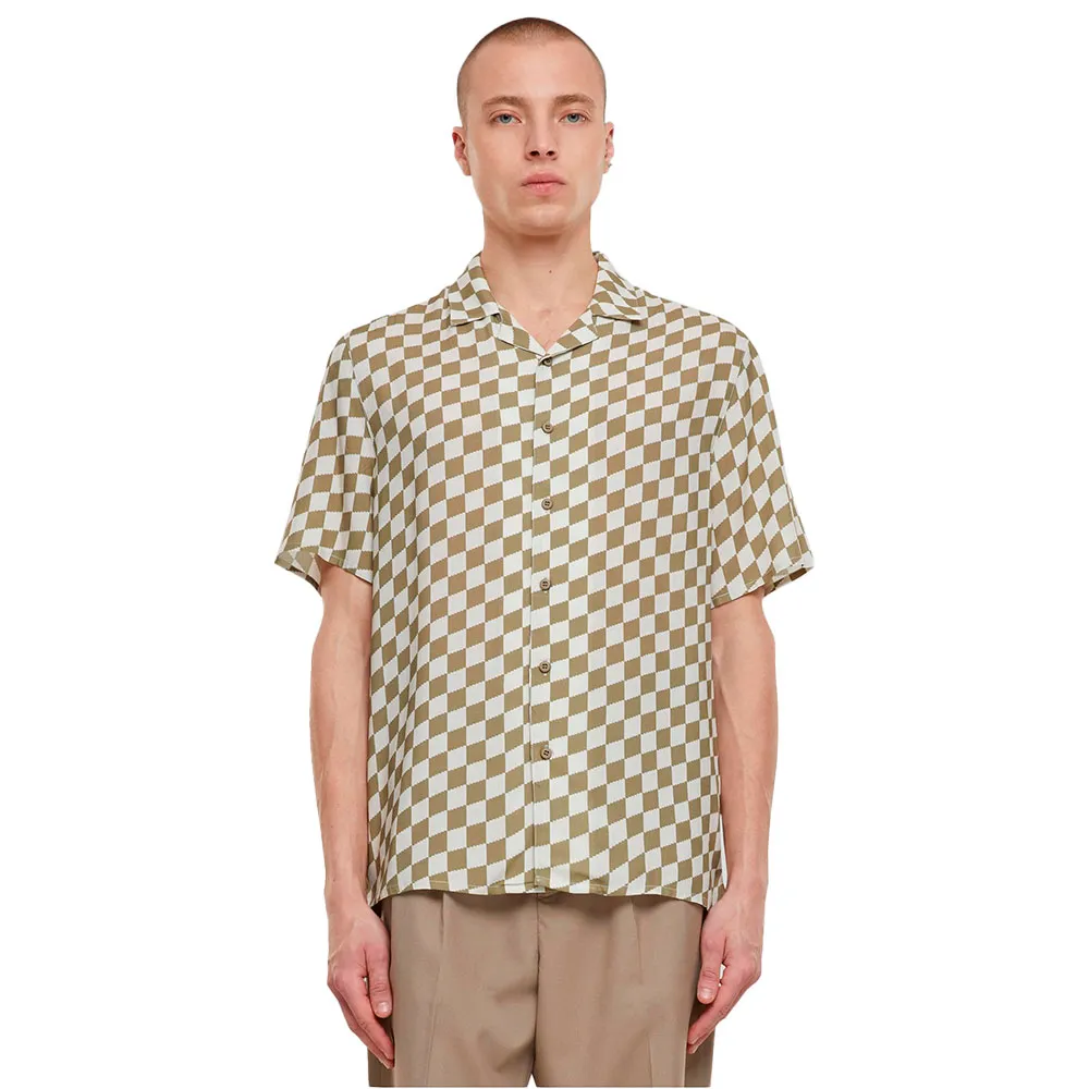 

Рубашка с коротким рукавом Urban Classics Viscose AOP Resort, бежевый