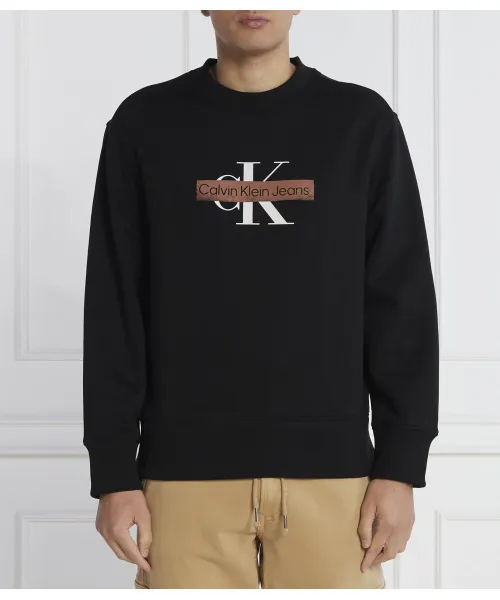 

Толстовка с трафаретным монологом Regular fit Calvin Klein Jeans, черный